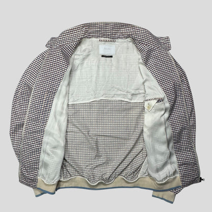 Prada SS08 Grid Checkered Multi Logo Bomber Jacket - IT52 (M/L)