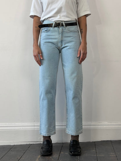 Armani Jeans Light Wash Tapered Leg Denim Jeans - W26