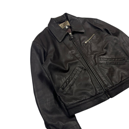 Armani Jeans Brown Leather Jacket