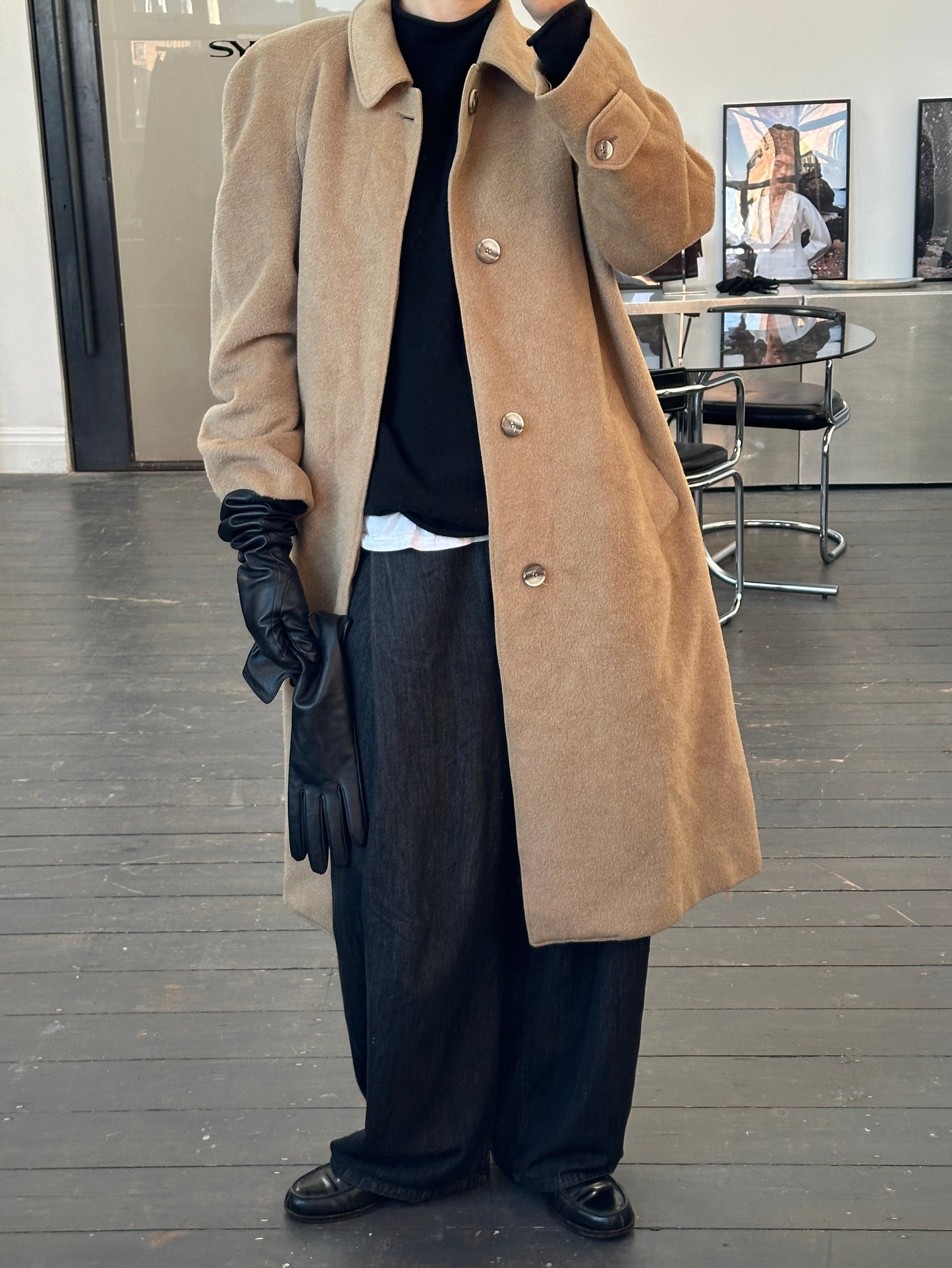 Christian Dior Monsieur 1970s Wool Concealed Placket Coat - XL/XXL