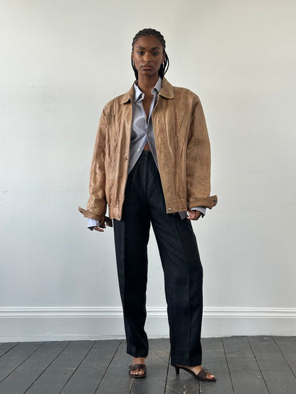 Vintage 1990’s Leather Bomber Jacket - L