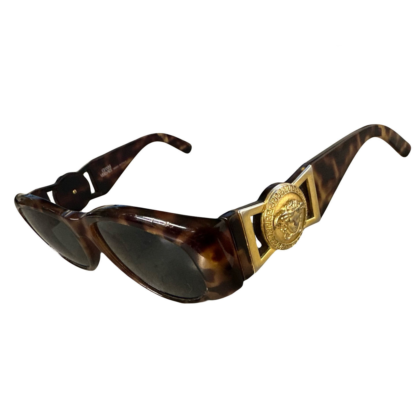 Versace 90s Medusa Head Sunglasses In Tortoise