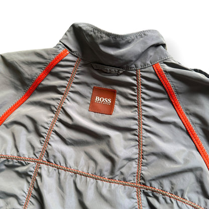 2000's Hugo Boss 'Orange' Iridescent Nylon Bomber (M) | Medium, Blue