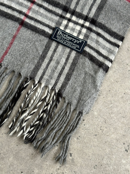 Burberry 1990s Pure Lambswool Nova Check Scarf