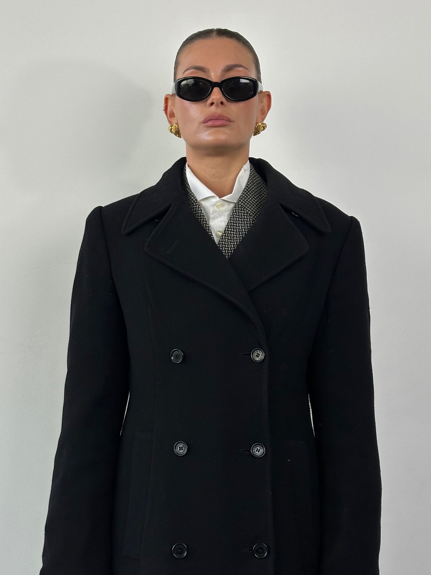 Dolce & Gabbana Wool Floor Length Double Breasted Coat - M/L