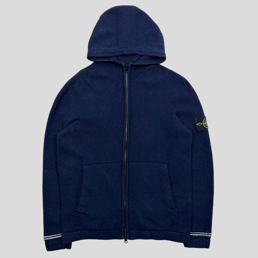 Stone Island AW17 Marina Stripe Knitted Wool Hoodie - S/M - Known Source