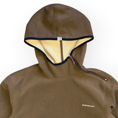 Quiksilver Shoulder Zip Fleece Hoodie Brown (XL) | XL, Multicoloured