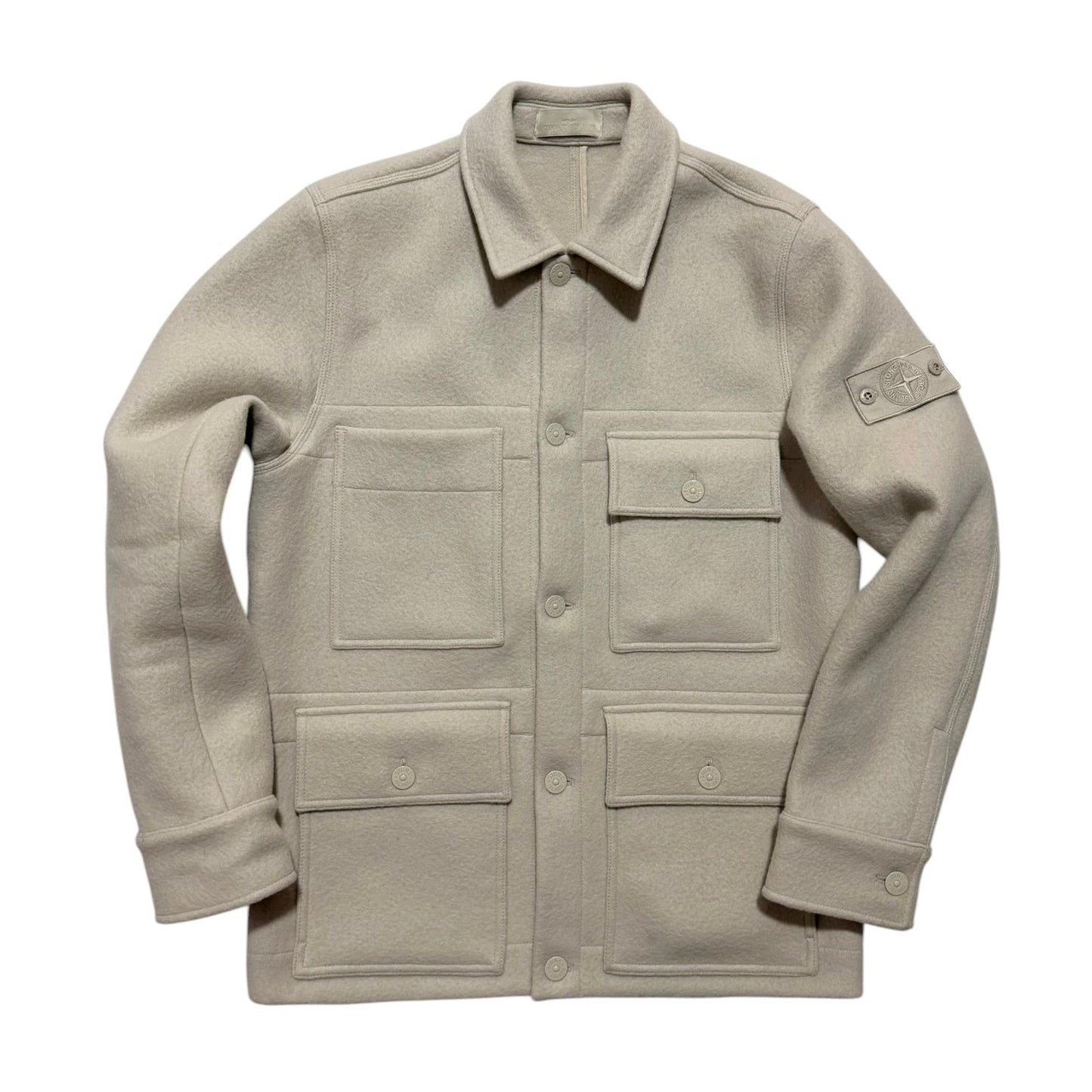 Stone Island Heavy Wool Cashmere Blend Jacket | Large, Beige