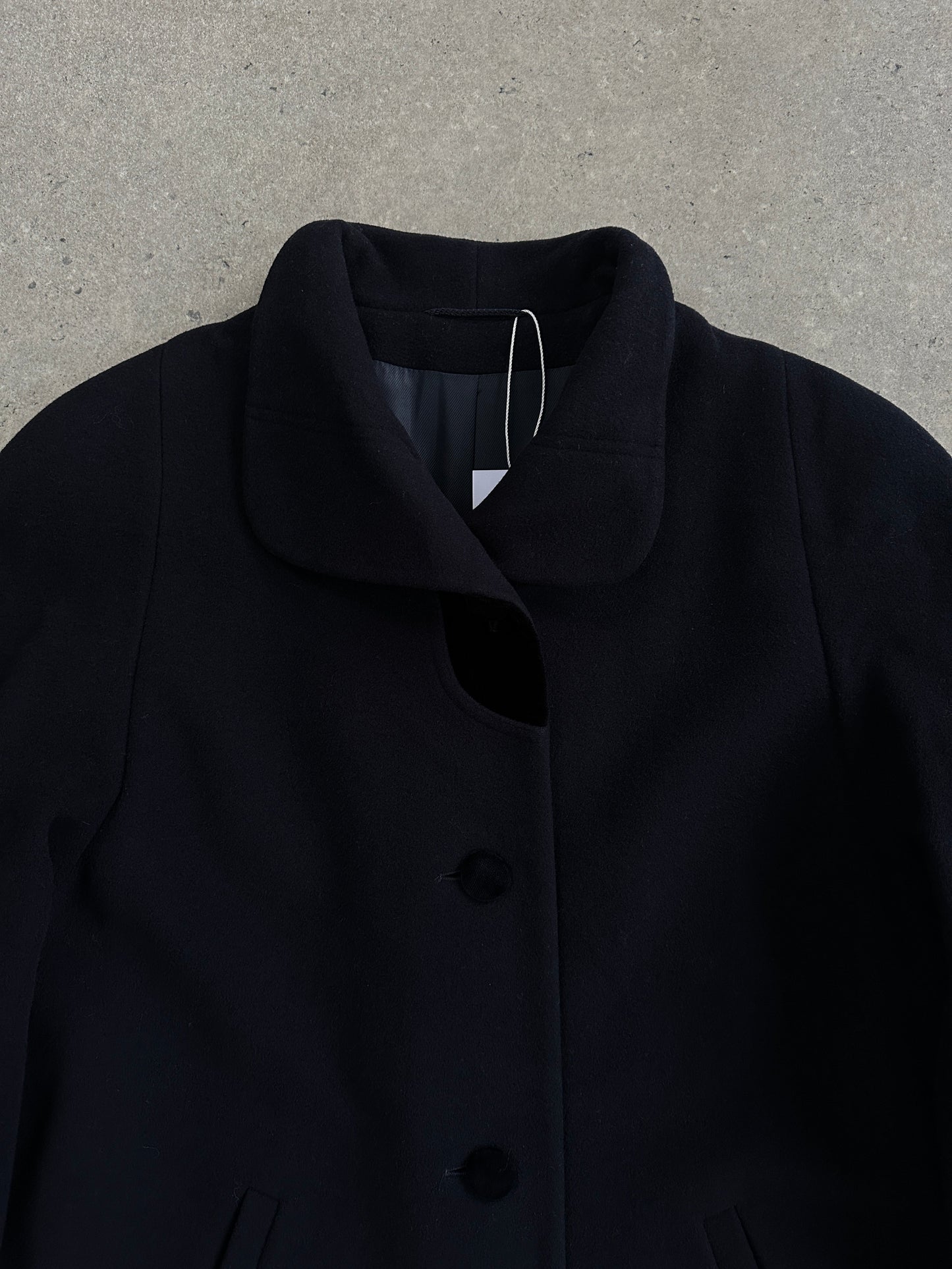 Vintage Mohair Wool Velvet Single Breasted Coat - M/L