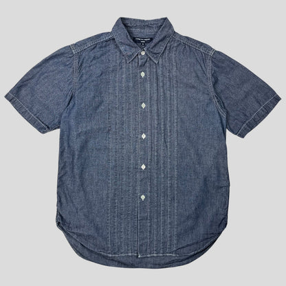 Comme Des Garçons Homme 2008 Pleated Indigo Cotton Shirt - S | Default Title, Indigo