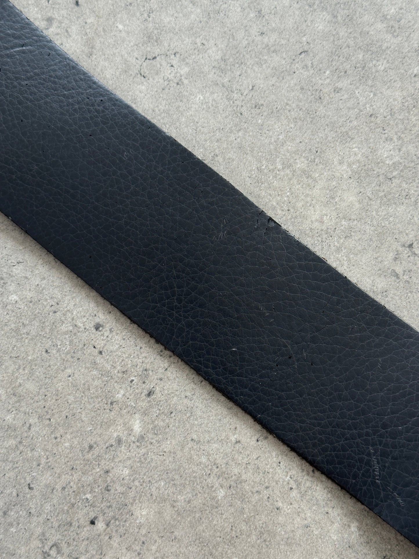 Vintage Chrome D Ring Leather Chunky Hip Belt W36-W38