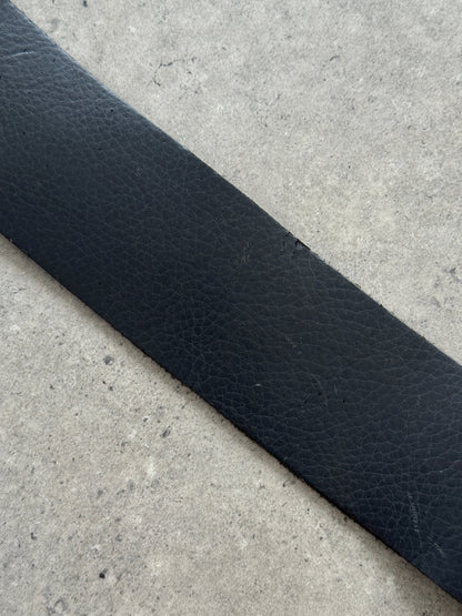 Vintage Chrome D Ring Leather Chunky Hip Belt W36-W38