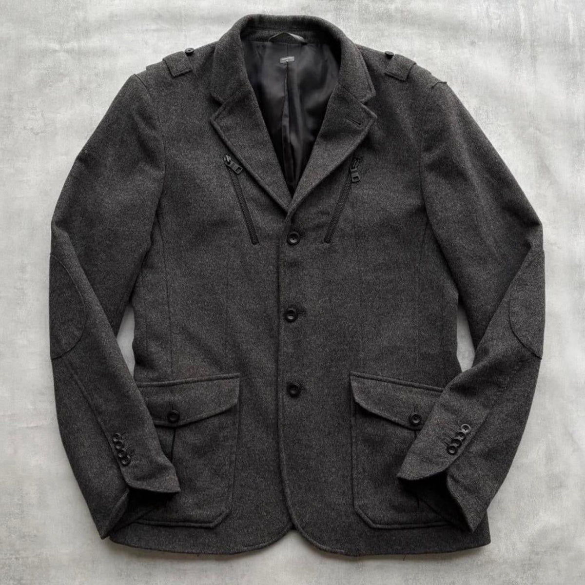 ARMANI MILITARY BLAZER | O/S, Charcoal