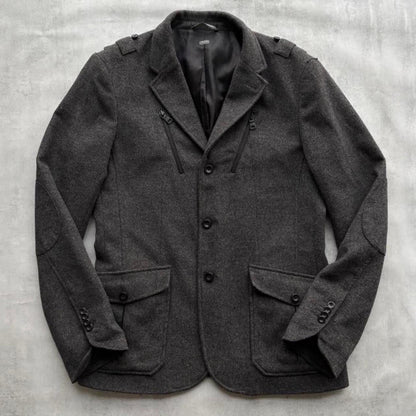 ARMANI MILITARY BLAZER | O/S, Charcoal