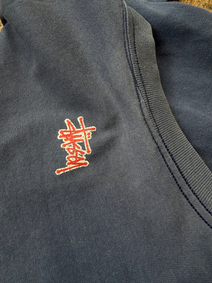 90s Stüssy Single Stitch Made in USA Graphic T-Shirt M | O/S, Blue