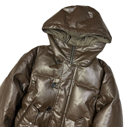 Takeo Kikuchi Faux Leather Bomber Jacket  ( M )