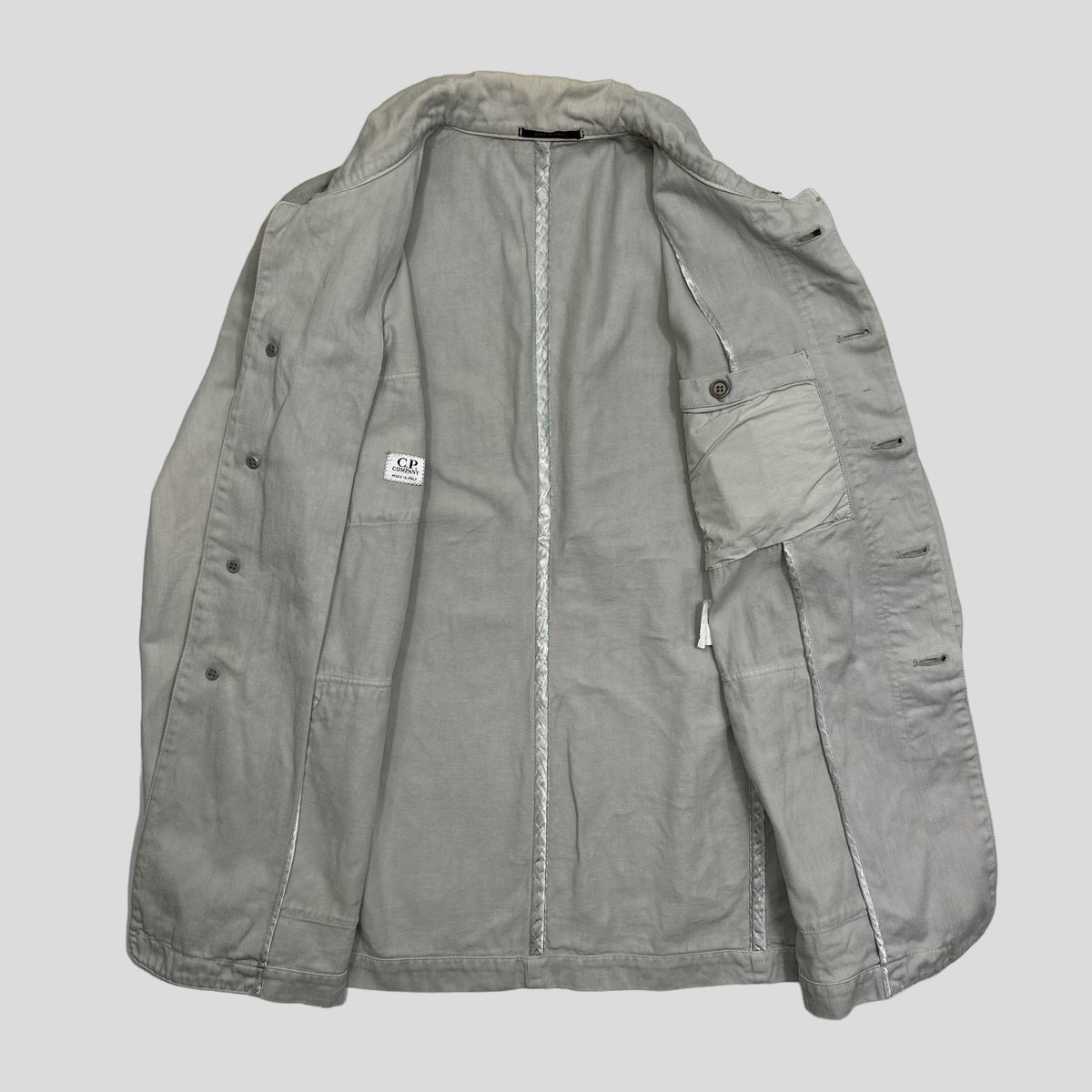 CP Company SS06 Grey Multipocket Cotton Work Jacket - IT50 | Medium, Grey