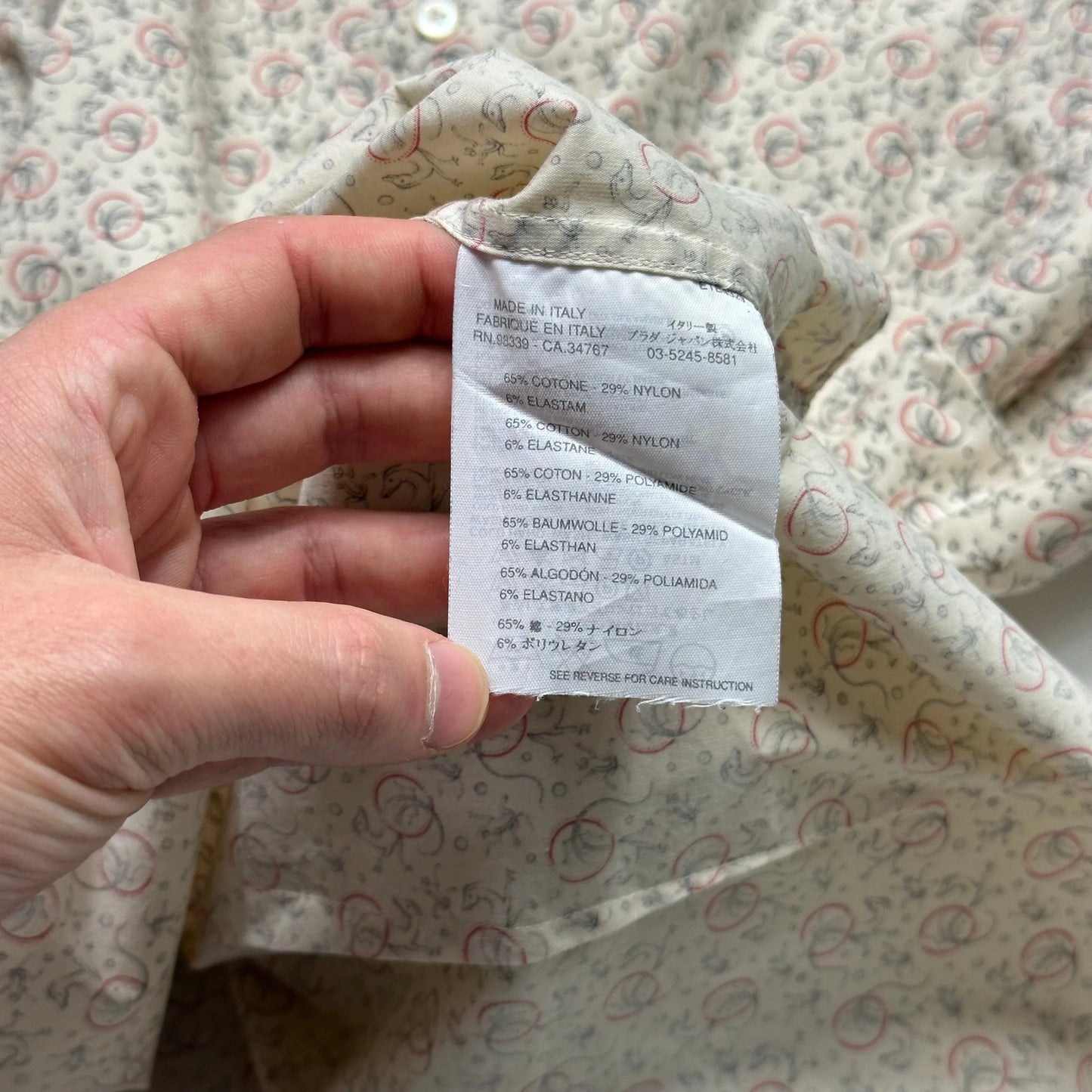 Prada Milano 00’s Dragons Animal Print Shirt - L