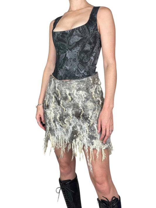 Handmade Avant Garde felt skirt