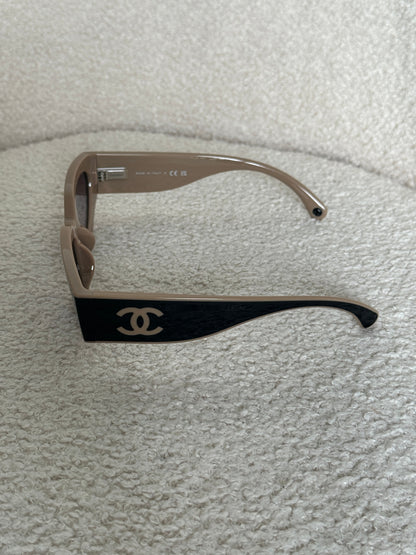 Chanel CC Cat Eye Sunglasses | O/S, Brown