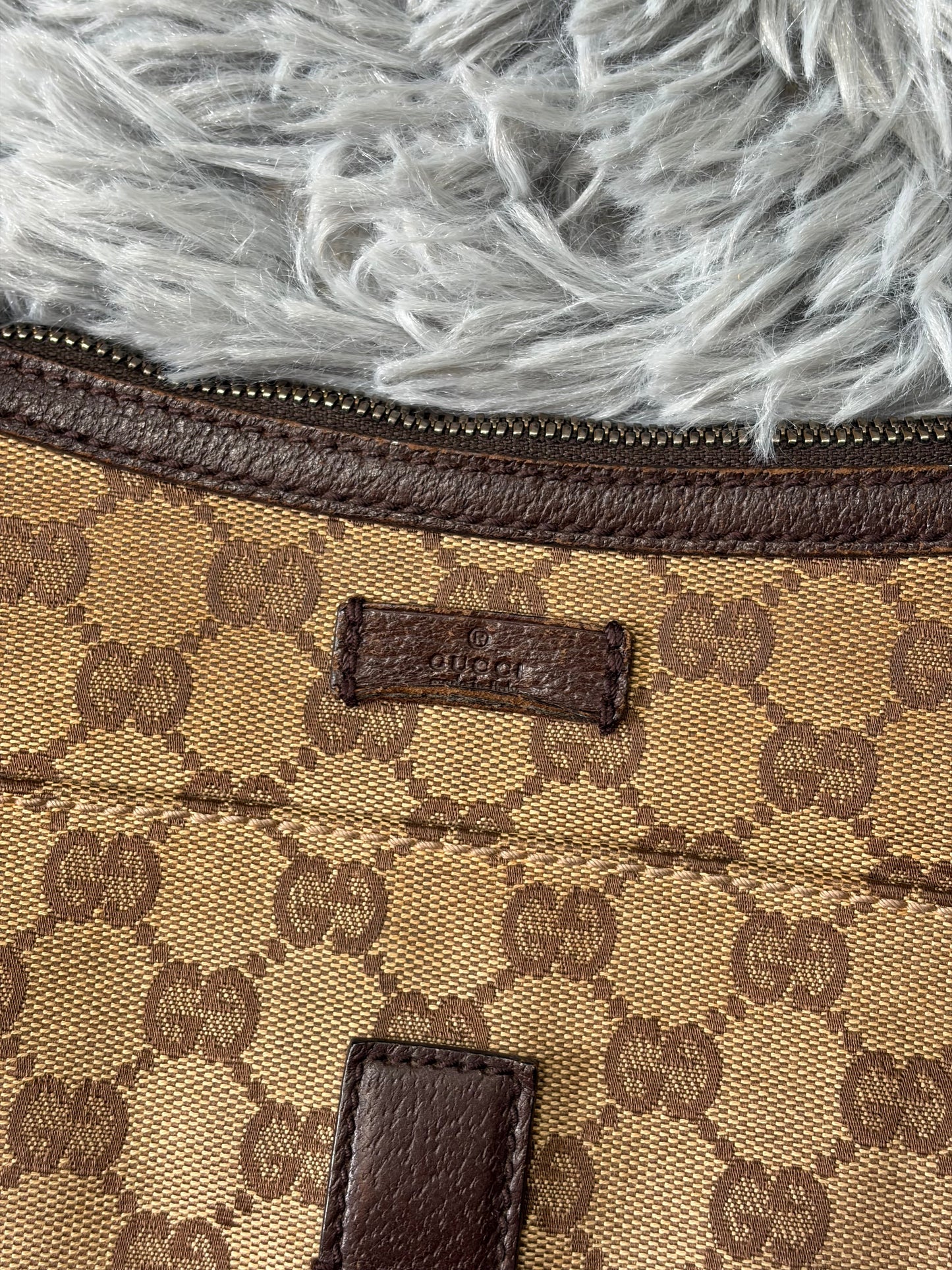 Gucci GG Monogram Brown Canvas Satchel Crossbody Bag | O/S, Multicoloured