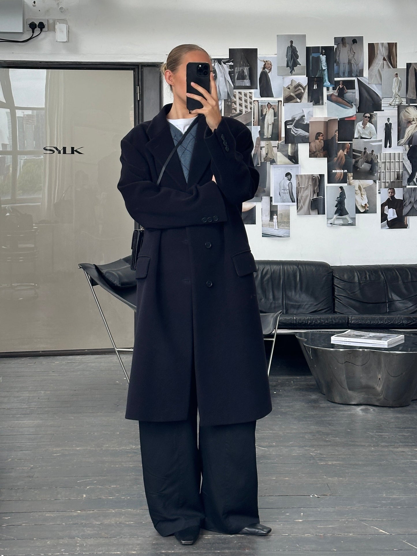 Emporio Armani 1990s Wool Cashmere Single Breasted Coat - XL