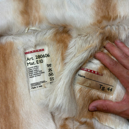 Prada Sport AW04 Goat Fur Nylon Gilet Jacket | Default Title, Red