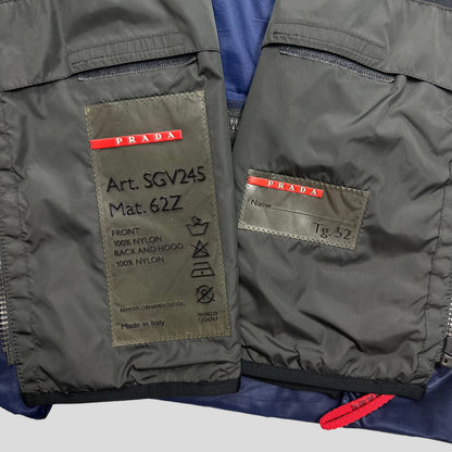 Prada Sport SS00 Gel Seam Convertible Nylon Gilet - IT52 | Large, Grey