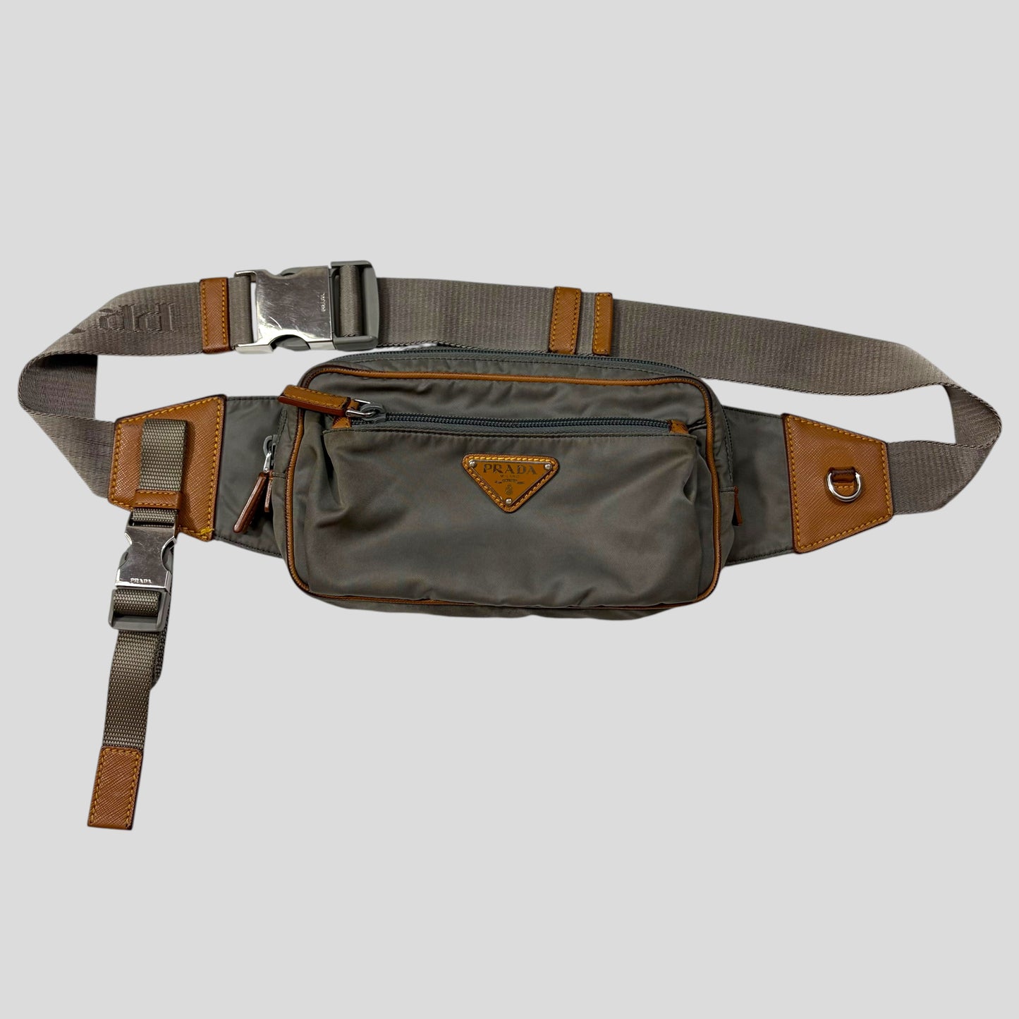 Prada 2018 Tessuto Montagna Nylon + Leather Utility Belt Bag | O/S, Multicoloured