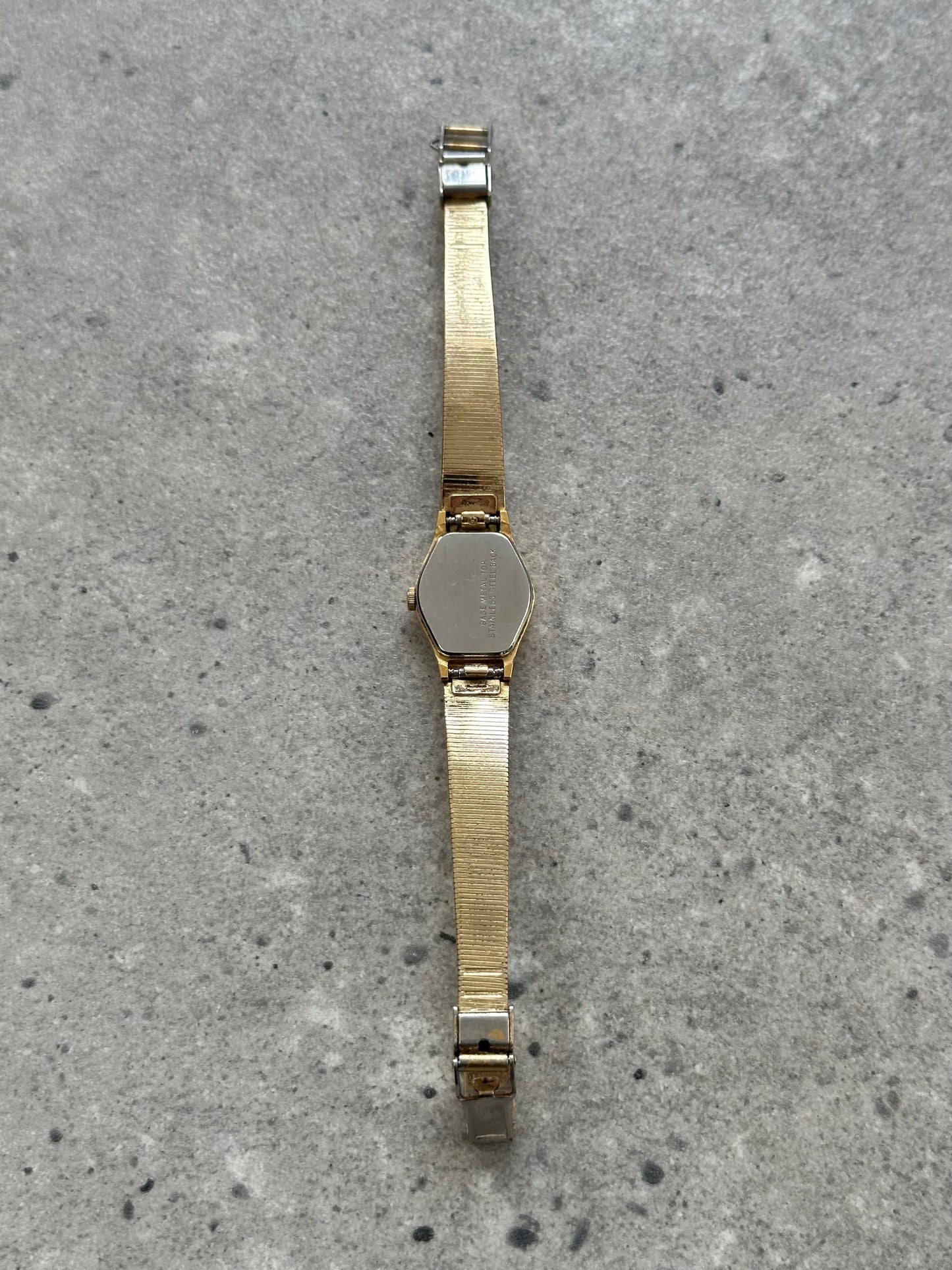 Accurist 1990s Gold Tone Octagonal Quartz Watch