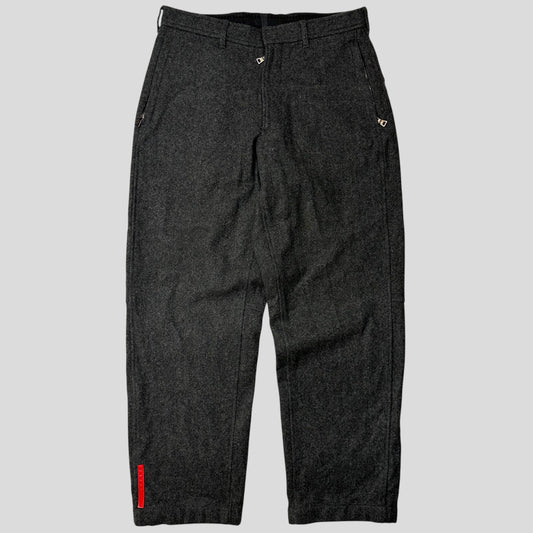 Prada Sport AW99 Heavy Wool Baggy Work Trousers - IT50 | Default Title, Grey