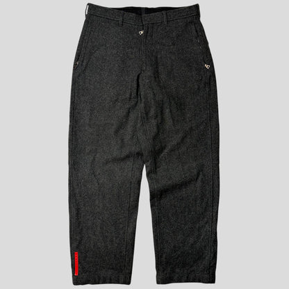 Prada Sport AW99 Heavy Wool Baggy Work Trousers - IT50 | Default Title, Grey