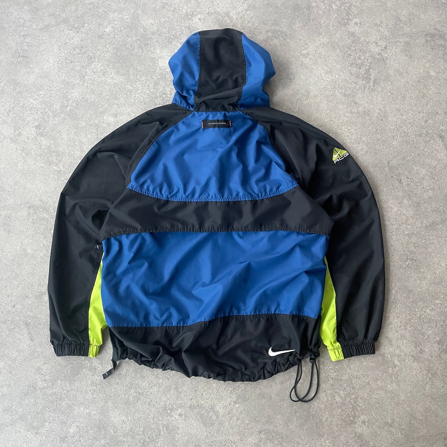 Nike ACG 1990s 1/4 zip technical lightweight packable shell jacket (L)
