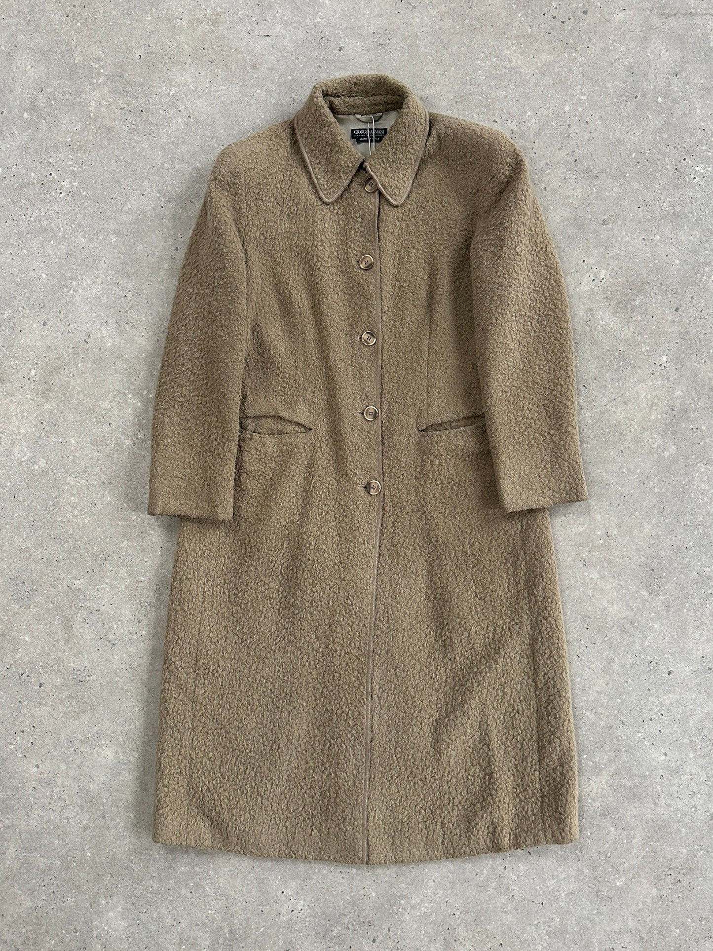 Giorgio Armani 1990s Wool Single Breasted Coat - M