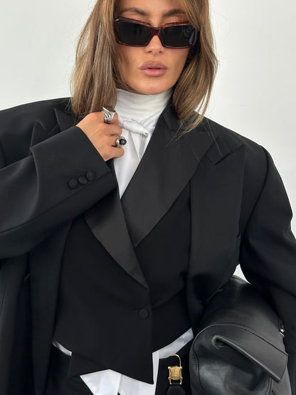 Emporio Armani SS2002 Pure Silk Tuxedo Waistcoat - M