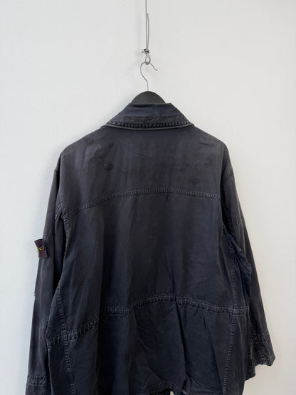Stone Island 00s Raso Gommato Field Jacket | X-Large, Charcoal
