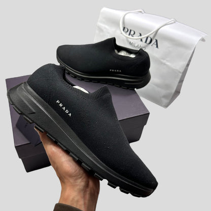 Prada 2019 Knit Fabric Sock Trainer - UK8