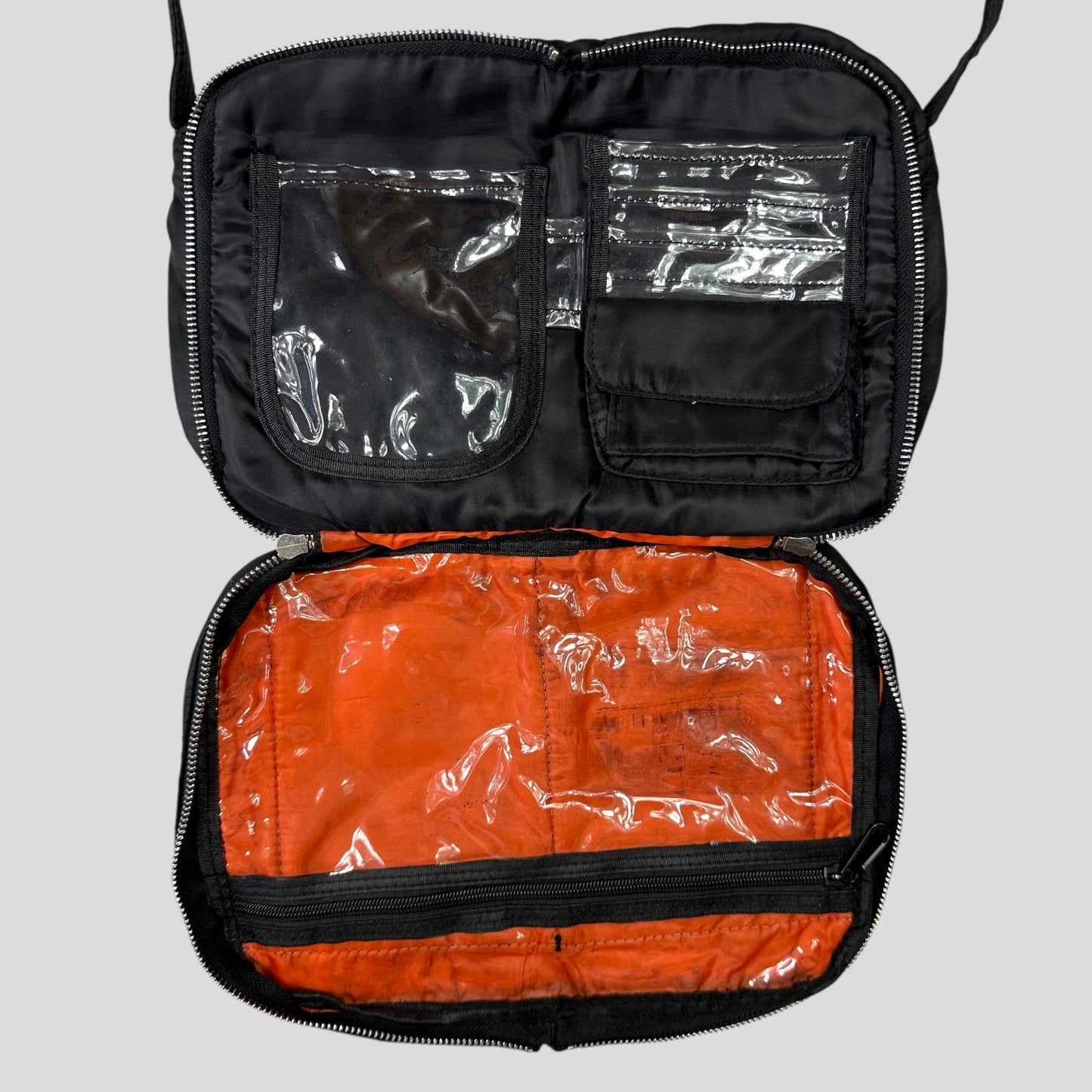 Porter 00’s Black Nylon Tanker Multipocket Crossbody Bag