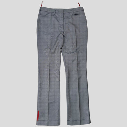 Prada Sport AW00 Textured Two-Tone Pleated Trousers - IT42 | Default Title, Multicoloured