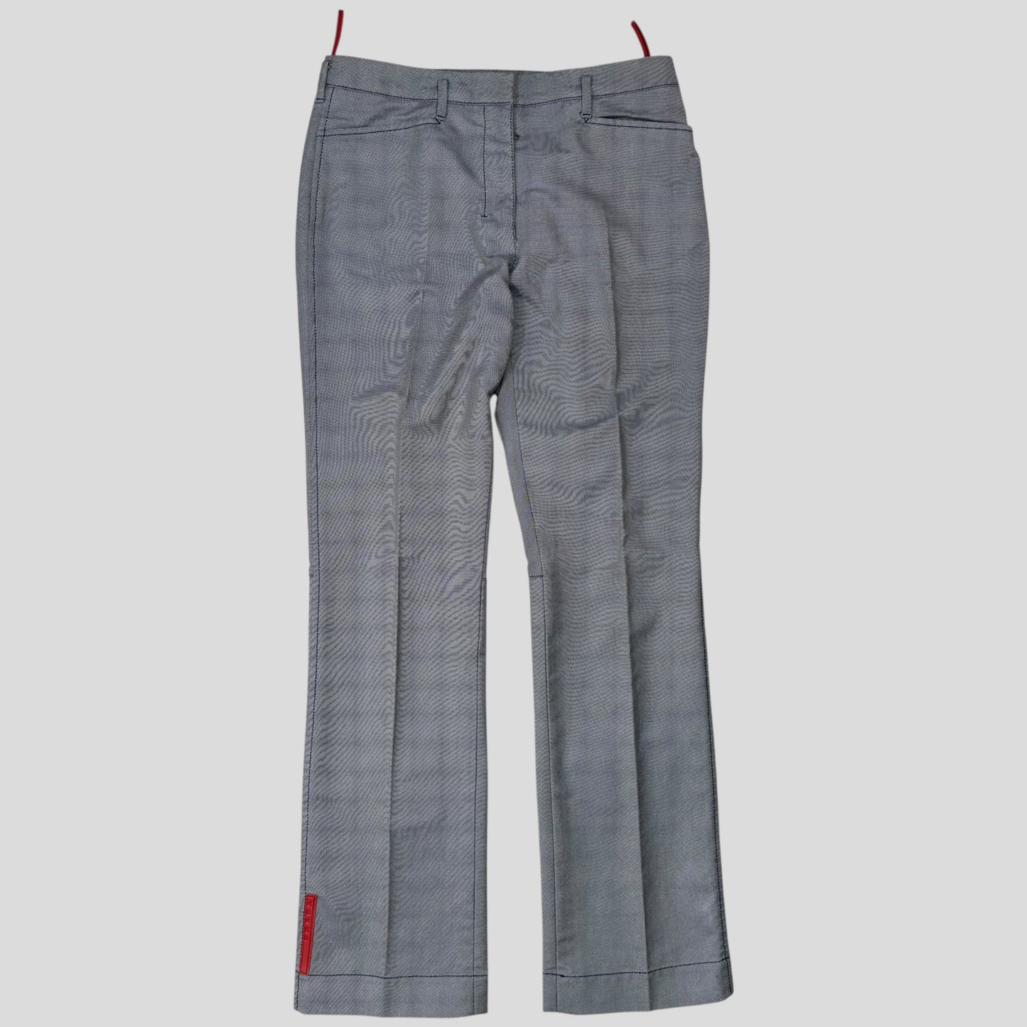 Prada Sport AW00 Textured Two-Tone Pleated Trousers - IT42 | Default Title, Multicoloured