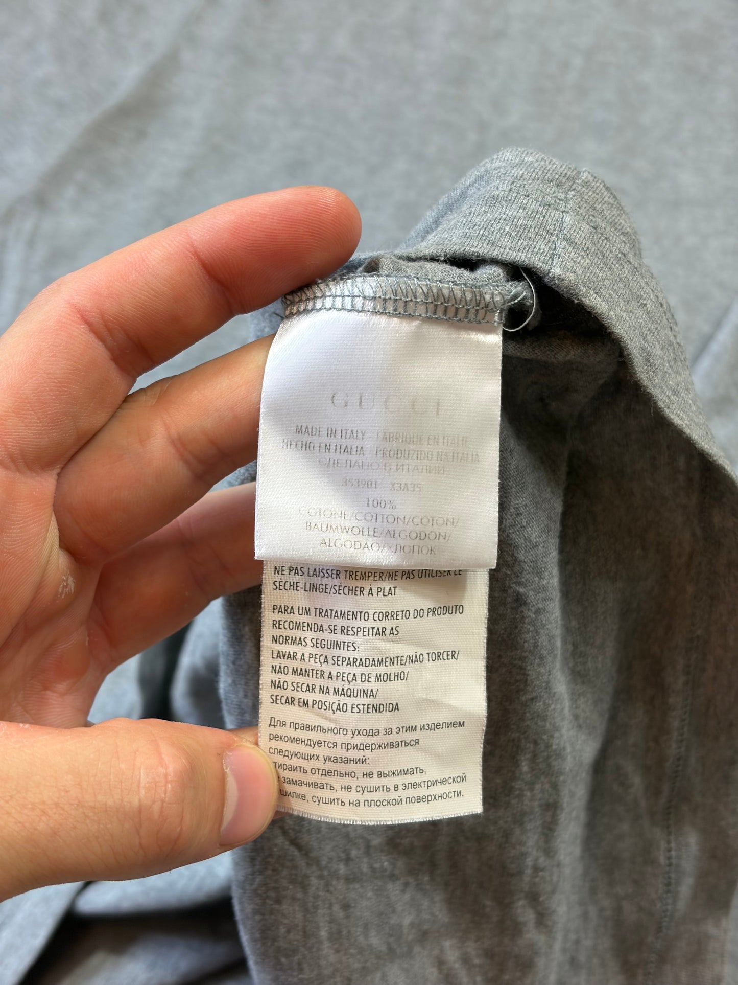 Gucci 2010’s Rubberised GG Logo T-shirt - XL | O/S, Grey
