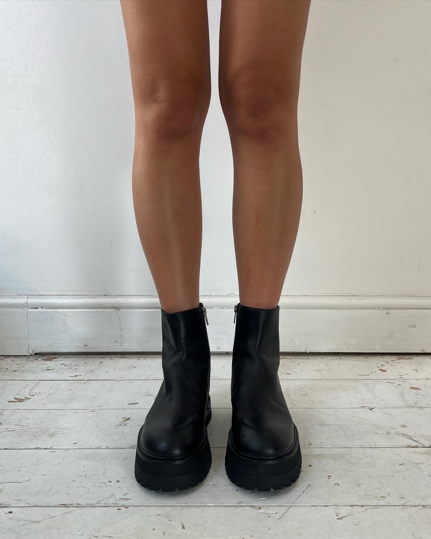 ANN DEMEULEMEESTER COMBAT BOOTS (EU 38, FITS 39) | DEFAULT TITLE, Black