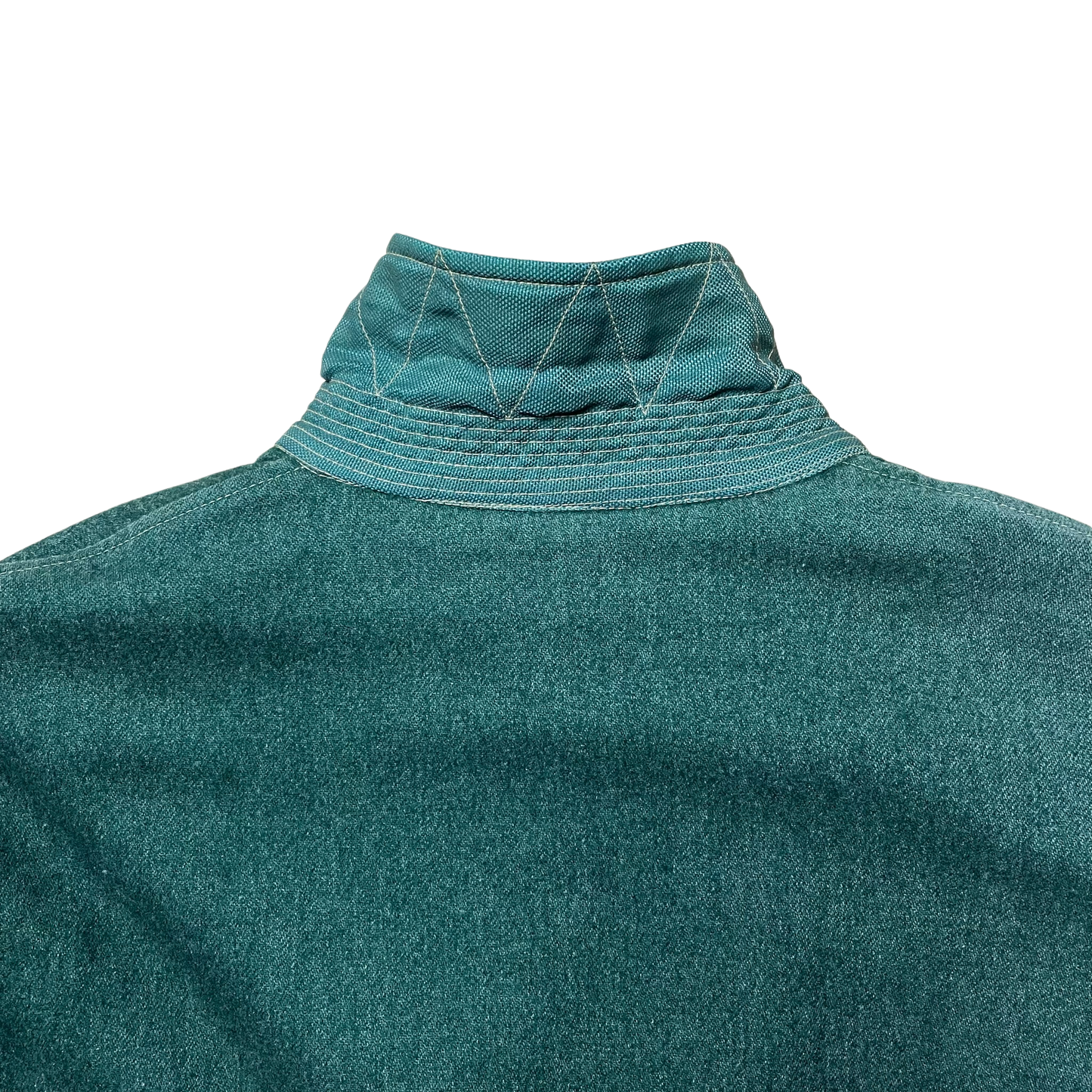 A/W 1985 Jade Green Waterproof Wool Double Breasted Pea Coat