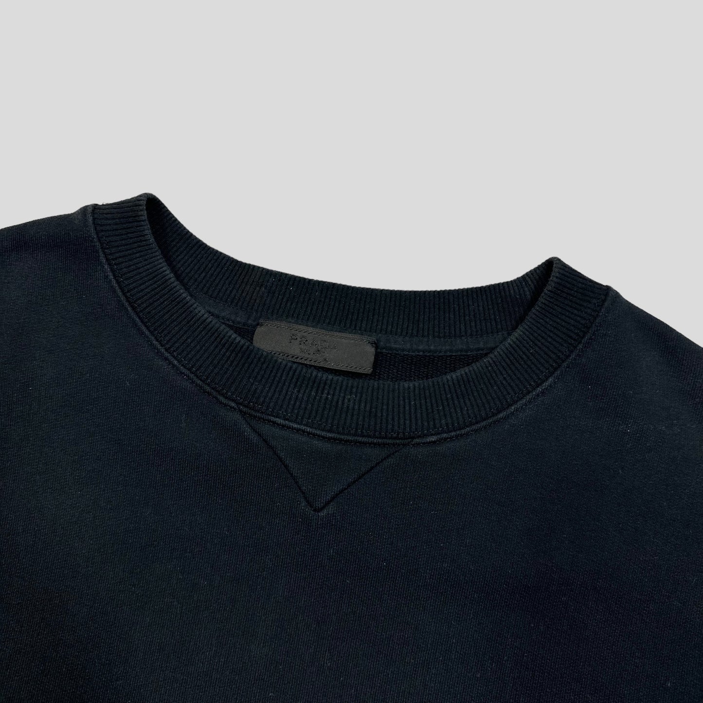 Prada Milano 2018 Race Logo Rubberised Seam Crewneck - L/XL