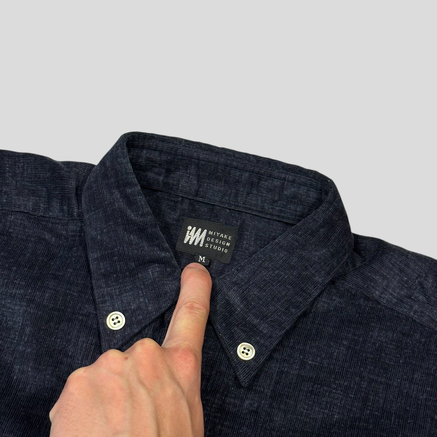 Issey Miyake 90’s Velour Velvet Baggy Corduroy Shirt - L | Default Title, Blue