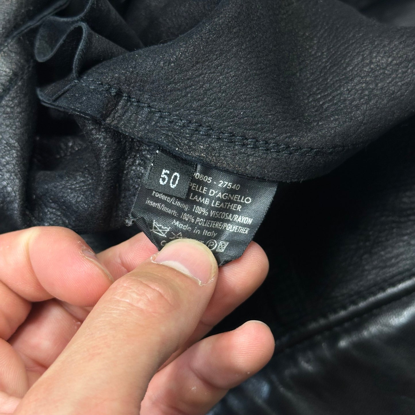 Gucci by Tom Ford AW00 Runway Spiral Leather Padded Moto Jacket - IT50 | Default Title, Black