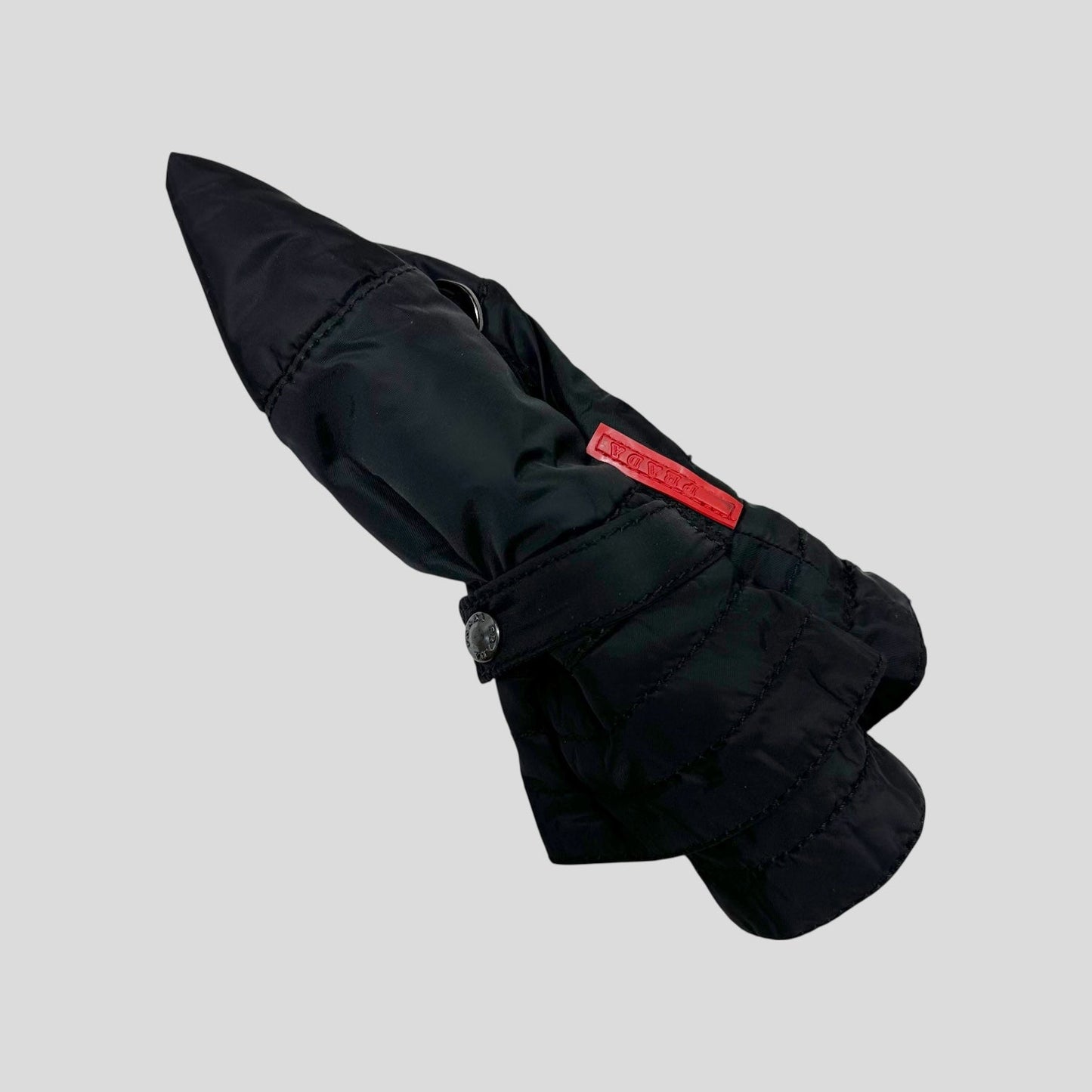 Prada Sport 00’s Nylon Fleece Dog Ear Bucket Hat - M/L