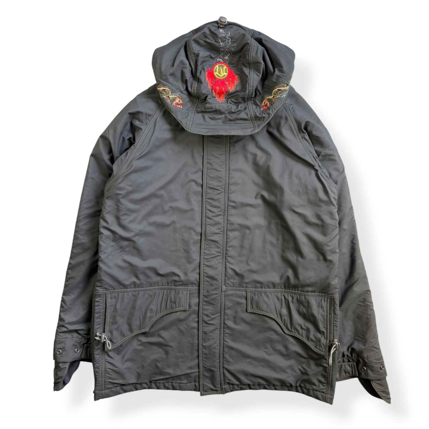 AW99/00 Maharishi Shower Repellent Waxed Jacket (L) | Large, Red
