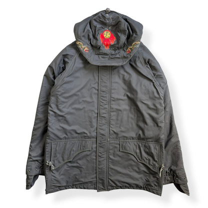 AW99/00 Maharishi Shower Repellent Waxed Jacket (L) | Large, Red