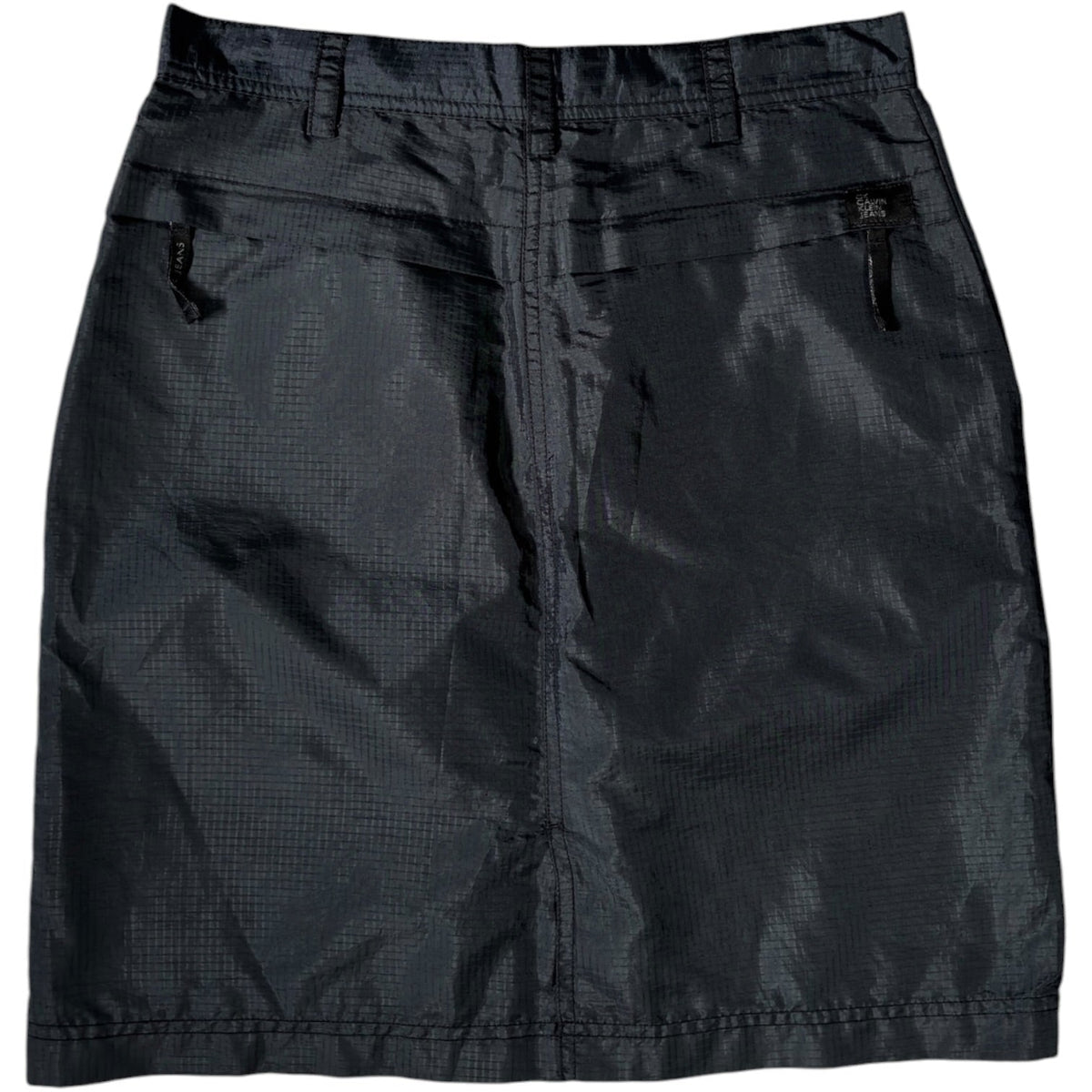 Calvin Klein Jeans 00's Nylon Ripstop Mini Skirt UK 8/10 | 8/10, Black